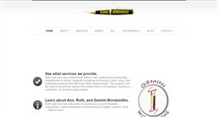 Desktop Screenshot of geminiwordsmiths.com